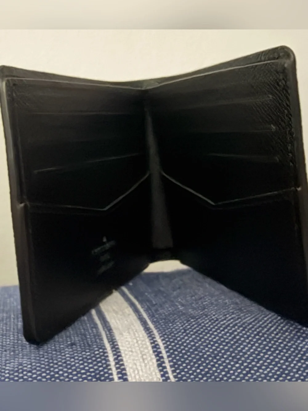 Louis Vuitton Monogram Wallet in Black with Grey Print